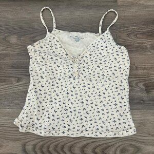 Brandy Melville Women's Cream and White Vest